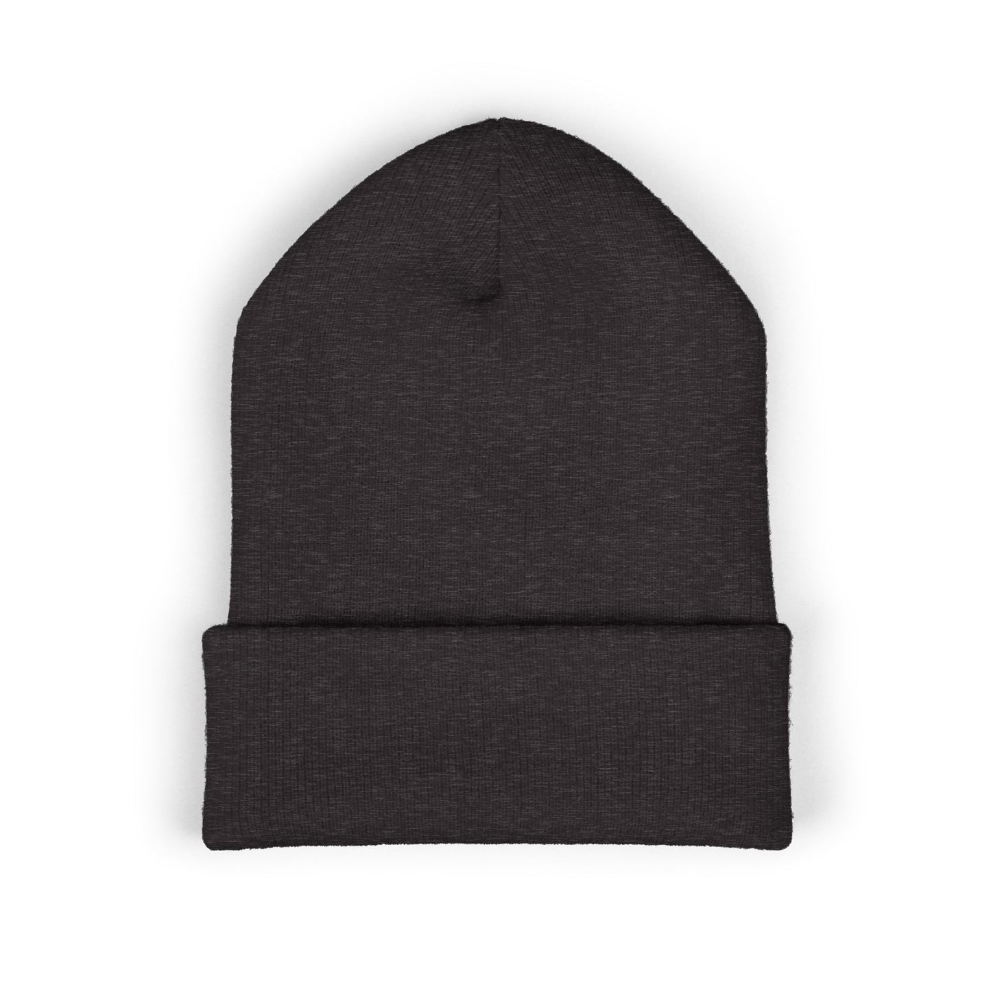 White Lettering NOUVEAU Embroidered Cuffed Beanie