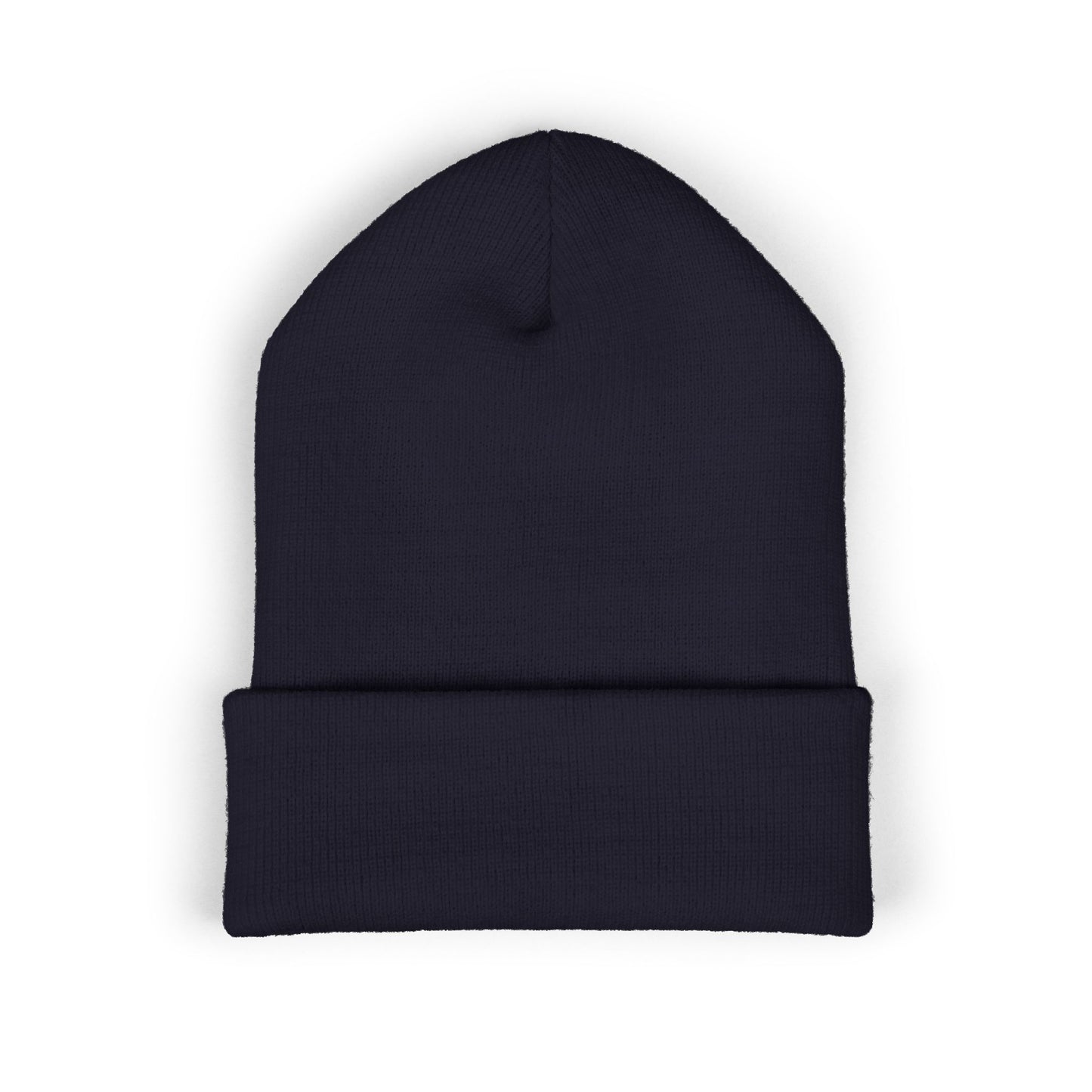 White Lettering NOUVEAU Embroidered Cuffed Beanie