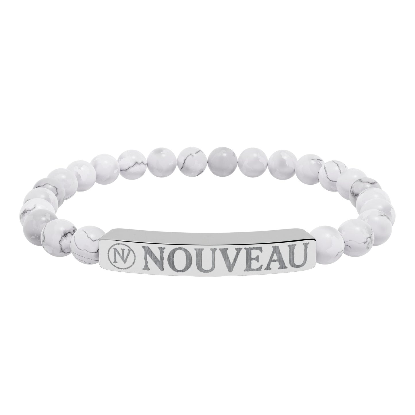 NOUVEAU Engraved Stone Stretch Bracelet