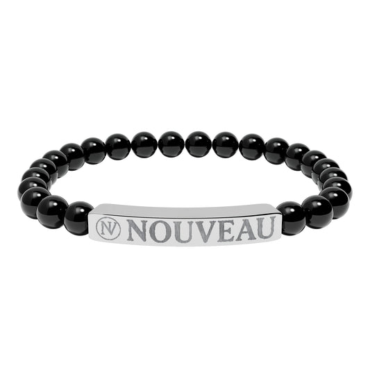 NOUVEAU Engraved Stone Stretch Bracelet